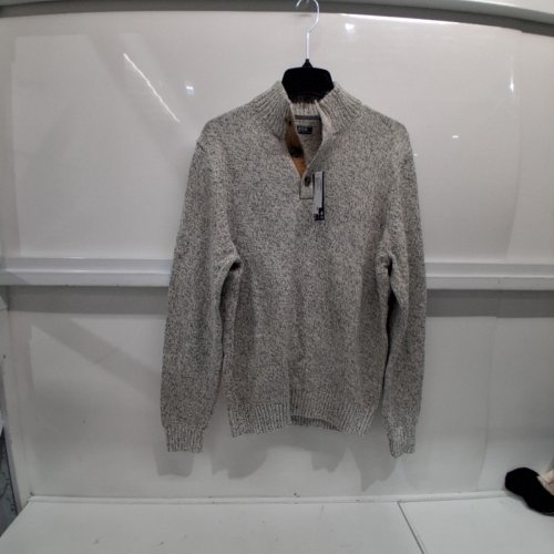MEN'S IZOD BUTTON POPOVER SWEATER - MEDIUM - BEIGE (STYLE: IZFIF99R) image 2