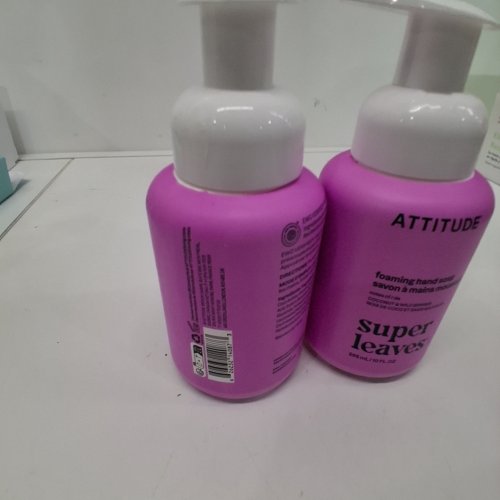 2 ATTITUDE SUPER LEAVES FOAMING HAND SOAP - 295 ML EACH - COCONUT & WILD BERRIES image 2