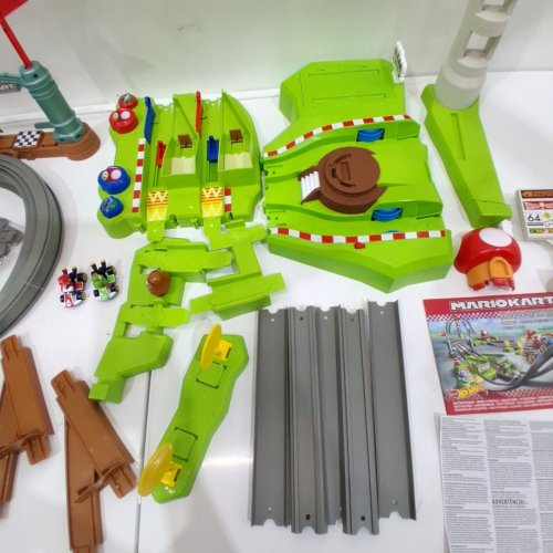HOTWHEELS MARIOKART MARIO CIRCUIT DELUXE TRACK SET - 5+ - MULTICOLOUR (MODEL: HFY15) image 6
