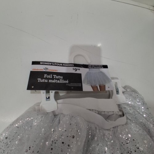 WOMEN'S WAY TO CELEBRATE IT! FOIL TUTU - ONE SIZE FITS MOST - SILVER image 4