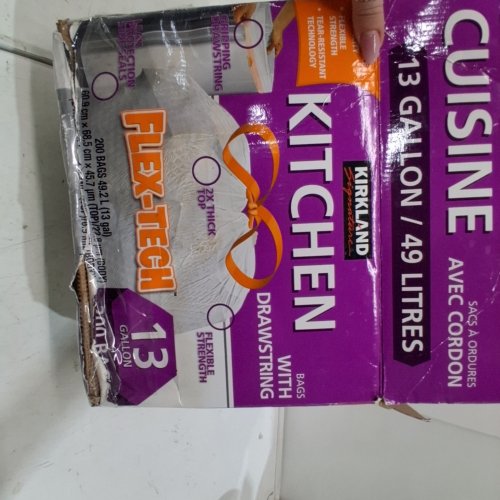 200PK KIRKLAND SIGNATURE DRAWSTRING KITCHEN BAGS - 49L - WHITE (MODEL: 1300658) image 2