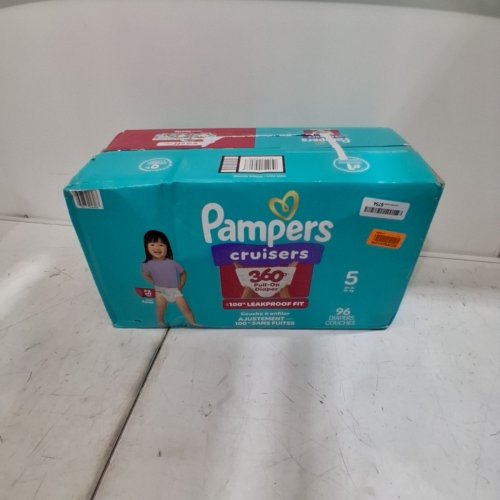 96PK PAMPERS PULL ON CRUISERS 360° 100% LEAKPROOF FIT DISPOSABLE BABY DIAPERS - SIZE 5 (27LBS+) image 2