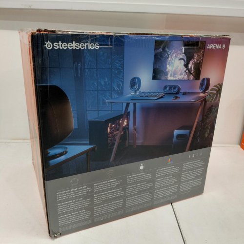 STEELSERIES ARENA 9 ILLUMINATED 5.1 GAMING SPEAKERS WITH 5.1 USB SURROUND SOUND, WIRELESS REAR SPEAKERS, 2-WAY SPEAKER DESIGN, SUBWOOFER, REACTIVE RGB LIGHTING (MODEL: 61547) image 3