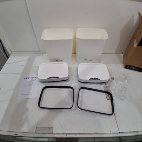 2PK PRETTYCARE SMART SENSOR TRASH CANS - 3.6 GAL - WHITE (MODEL: GC01) image 3