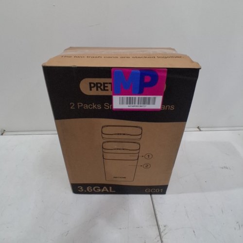 2PK PRETTYCARE SMART SENSOR TRASH CANS - 3.6 GAL - WHITE (MODEL: GC01) image 4