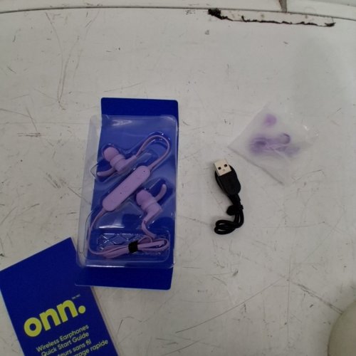 ONN. BLUETOOTH BUILT-IN MIC WIRELESS IN-EAR EARPHONES - 10HRS PLAYTIME - LILAC (MODEL: AALAV100074910) image 4