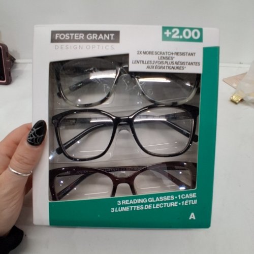 3PK FOSTER GRANT READING GLASSES - +2.00- RED/BLACK/ TORTOISE SHELL (STYLE: A) image 3