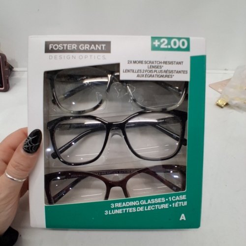3PK FOSTER GRANT READING GLASSES - +2.00- RED/BLACK/ TORTOISE SHELL (STYLE: A) image 4
