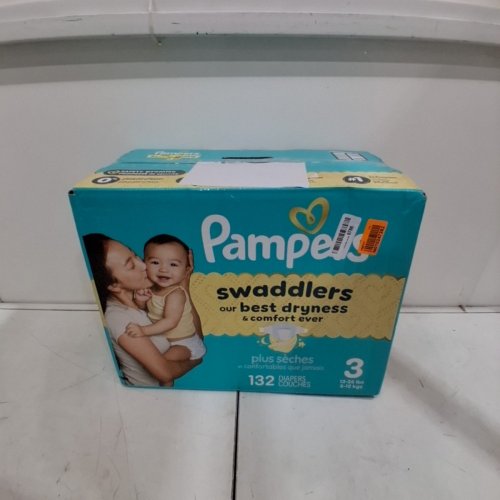 132PK PAMPERS SWADDLERS DIAPERS - SIZE 3 image 3