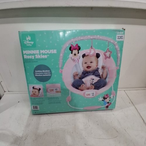 BRIGHT STARTS DISNEY MINNIE MOUSE BABY BOUNCE WITH SOOTHING VIBRATIONS, 23" X 19" - ROSY SKIES/PINK (MODEL: ‎12206) image 4