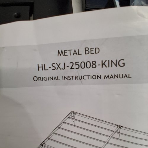ULIESEC 14" METAL BED FRAME - KING - BLACK (MODEL: HL-SXJ-25008-KING) image 2