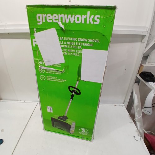 GREENWORKS PRO CORDED ELECTRIC SNOW SHOVEL - 8AMP - 12" - GREEN (MODEL: GBSS08000/2600802) image 5