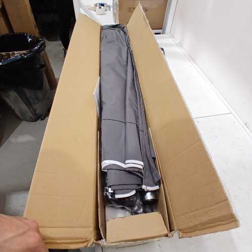 VEVOR RETRACTABLE PATIO SUNSHADE AWNING WITH CRANK HANDLE - 98" - GREY (SDA250120-S) image 3