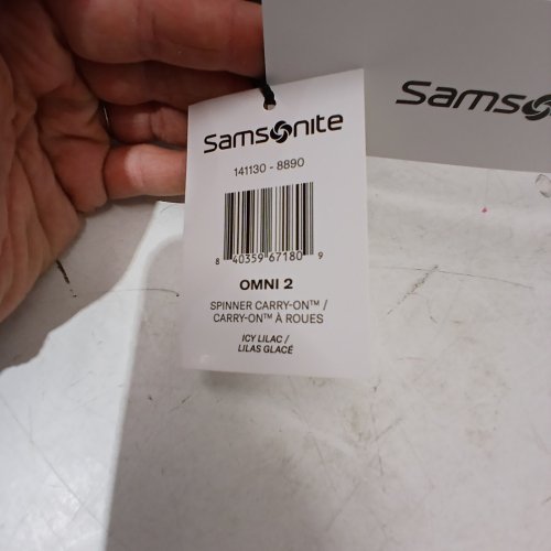 SAMSONITE OMNI 2 SPINNER CARRY ON SUITCASE - 20" - ICY LILAC (MODEL: 141130-8890) image 2