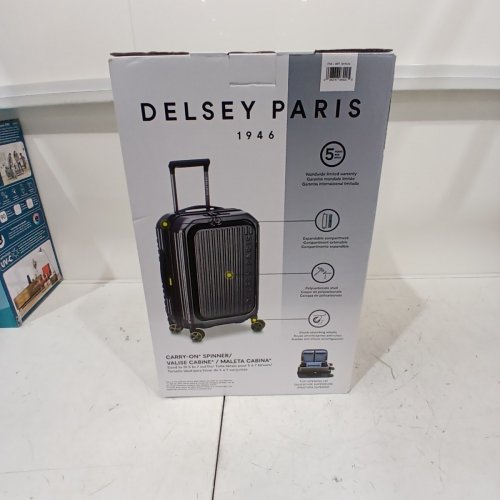 DELSEY PARIS FRONT-LID OPENING CARRY ON SPINNER LUGGAGE - 21.6" - BLACK (MODEL: 1819426) image 2