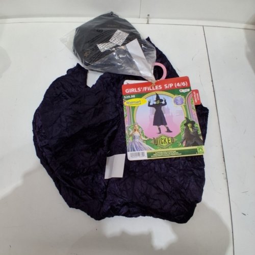 3PC GIRLS DISGUISE WICKED ELPHABA DELUXE COSTUME - SMALL 8-10 - PURPLE image 2