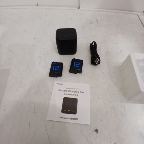 TELESIN 3-CHANNEL STORAGE/CHARGER BOX FOR GOPRO HERO8/7/6/5 - BLACK - (MODEL: GP-BCG-502) image 2