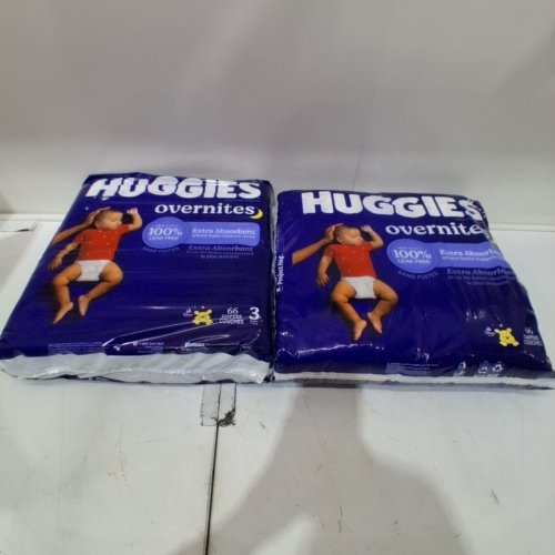 132PK HUGGIES OVERNITES NIGHT TIME BABY DIAPERS - SIZE 3 - WINNIE THE POOH - (MODEL: 5454701) image 2