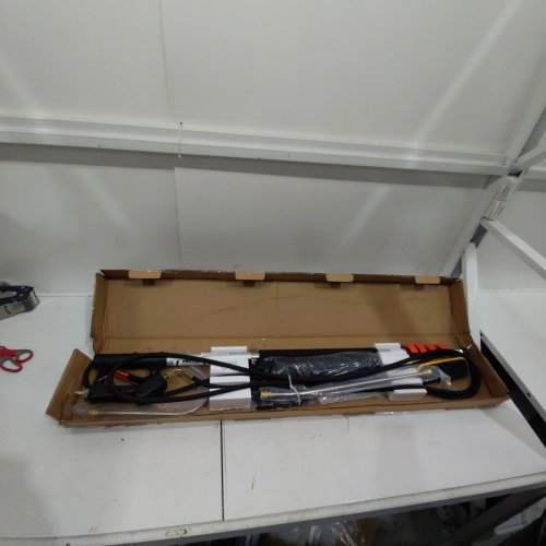 TELESCOPING PRESSURE WASHER WAND WITH HARNESS - 18FT - 4000 PSI - SILVER/BLACK (MODEL: QD-SSG03) image 3