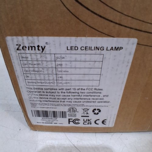 12PK ZEMTY LED FLUSH MOUNT CEILING LIGHT - 12" - 28W - 3200LM - 3000 TO 6500K - WHITE (MODEL: CL108) image 2