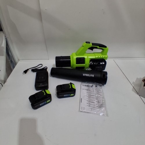 STEELITE CORDLESS LEAF BLOWER WITH 4.0AH BATTERY AND FAST CHARGER - 12V - GREEN\BLACK - (MODEL: DG010-1) image 3