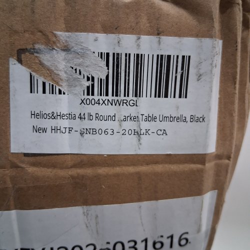 HELIOS&HESTIA HEAVY DUTY ROUND PLASTIC BUILT-IN CEMENT OUTDOOR UMBRELLA BASE - 44 LBS - BLACK (MODEL:HHJF-SNB063-20BLK) image 2
