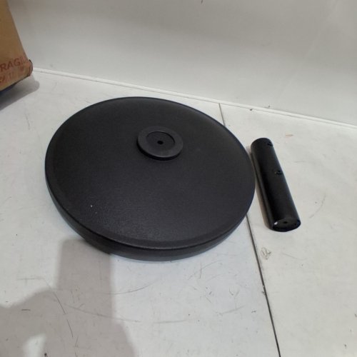 HELIOS&HESTIA HEAVY DUTY ROUND PLASTIC BUILT-IN CEMENT OUTDOOR UMBRELLA BASE - 44 LBS - BLACK (MODEL:HHJF-SNB063-20BLK) image 3