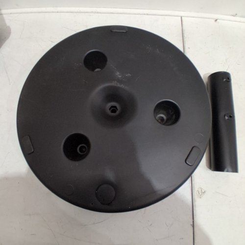 HELIOS&HESTIA HEAVY DUTY ROUND PLASTIC BUILT-IN CEMENT OUTDOOR UMBRELLA BASE - 44 LBS - BLACK (MODEL:HHJF-SNB063-20BLK) image 4