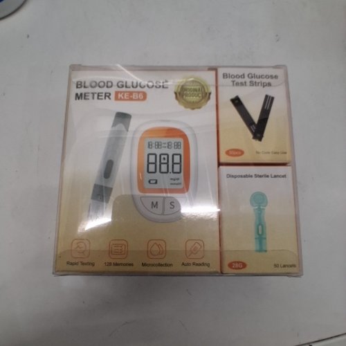 DIABETES BLOOD GLUCOSE MONITOR KIT - WHITE/ORANGE (MODEL:KE-B6) image 2