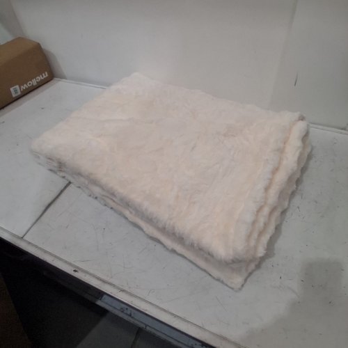 MELLOW SOFT LIGHT WEIGHT CLOUD THROW BLANKET - 50" X 60" - CREME image 2