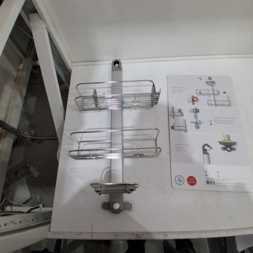 SIMPLEHUMAN ADJUSTABLE SHOWER CADDY - MEDIUM - STAINLESS STEEL AND ANODIZED ALUMINUM (MODEL: BT1098) image 2