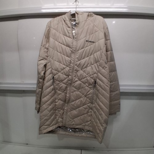 WOMEN'S COLUMBIA HEAVENLY LONG ACTIVE FIT HOODED JACKET COAT - XL - CREME/OFF WHITE - (STYLE: 1738161278 WL0011-278) image 2