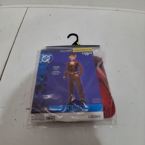 BOY'S DC THE FLASH COSTUME WITH MASK - LARGE - RED image 2