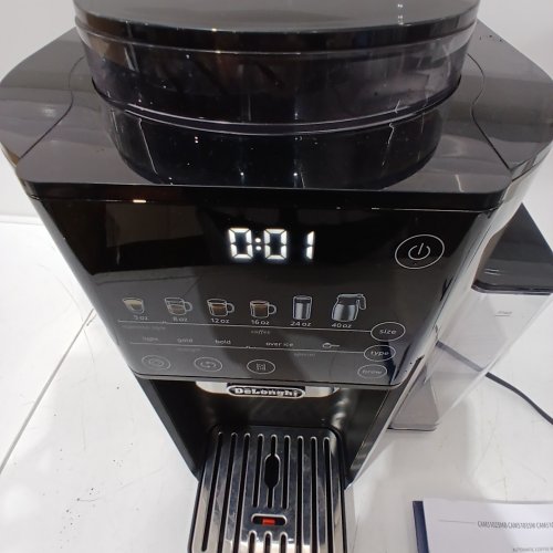 DELONGHI TRUEBREW 2-IN-1 SINGLE SERVE & DRIP COFFEE MAKER WITH BUILT-IN GRINDER - 5 CUP THERMAL CARAFE - BLACK/STAINLESS STEEL (MODEL: CAM51035M) image 2