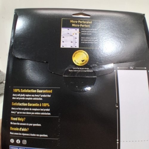 20 SHEETS (200 TOTAL TICKETS) AVERY MATTE WHITE TICKETS (MODEL:16154) image 3