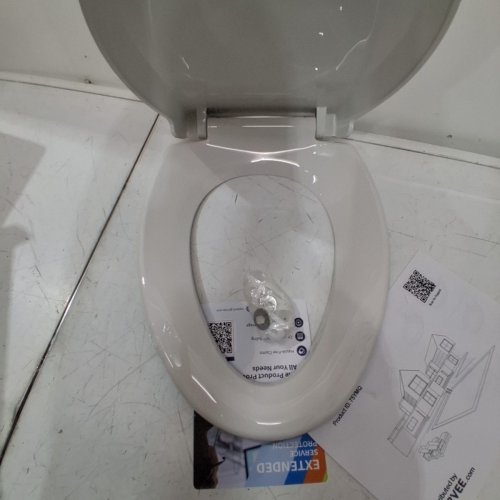 GARVEE ELONGATED SOFT CLOSE TOILET SEAT COVER / LID - 19" - WHITE (MODEL: PHO-0R8LA399) image 3