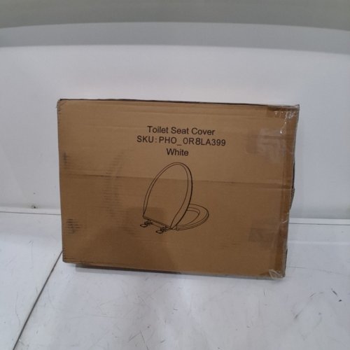 GARVEE ELONGATED SOFT CLOSE TOILET SEAT COVER / LID - 19" - WHITE (MODEL: PHO-0R8LA399) image 4