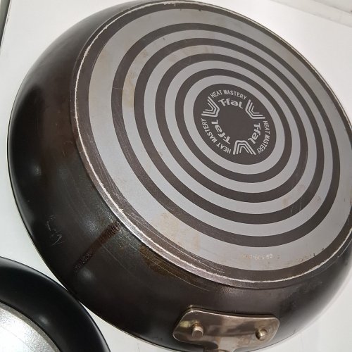 3PC T-FAL CERAMIC NON-STICK SKILLET - 8" -11" - BLACK image 2