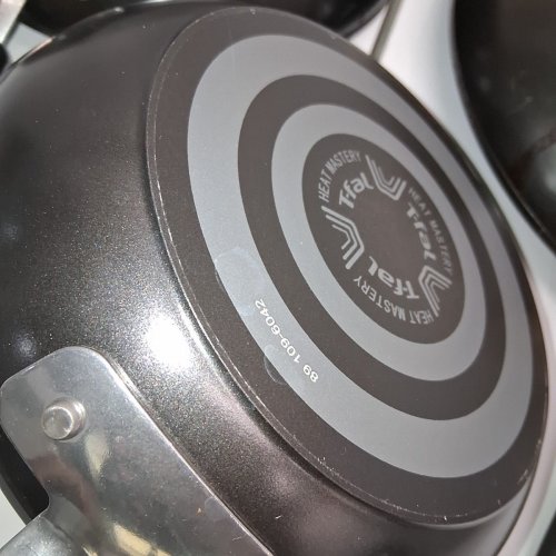 3PC T-FAL CERAMIC NON-STICK SKILLET - 8" -11" - BLACK image 4