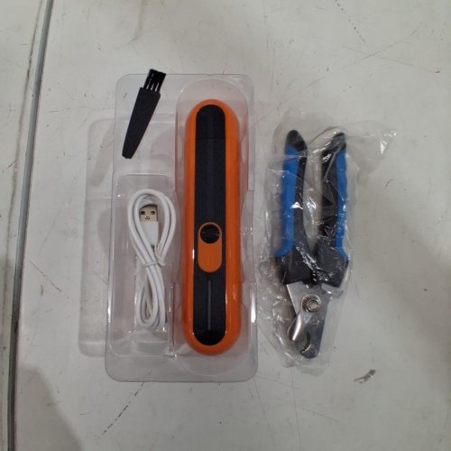 2PC NAIGRINS ELECTRIC PET NAIL GRINDER & CLIPPERS - ORANGE/BLACK (MODEL: NG-P009) image 3