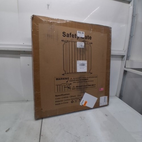 EXTRA WIDE PRESSURE MOUNT METAL BABY GATE WITH WALKTHROUGH SWING & AUTO CLOSE - ADJUSTABLE SIZE (43.31" - 48.03") - PURE WHITE (MODEL: W046) image 5