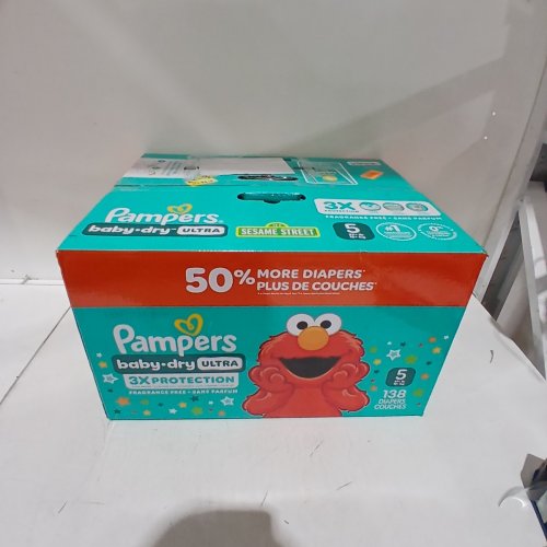 138PK PAMPERS BABY DRY ULTRA DIAPERS - SIZE 5 (20-37LBS) - SESAME STREET image 3