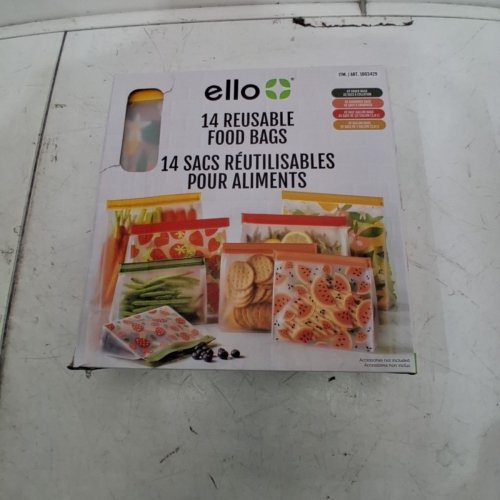 14PK ELLO REUSABLE FOOD BAGS - DIFFERENTE SIZES - MULTICOLOR (MODEL:1803429) image 2