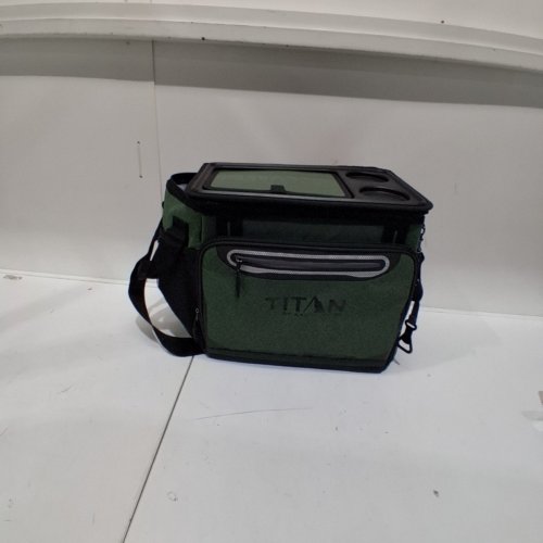 TITAN BY ARCTIC ZONE INSULATED COLLAPSIBLE COOLER WITH CUP HOLDERS - 14" X 10.2" X 13" - GREEN (MODEL: 1740589) image 2
