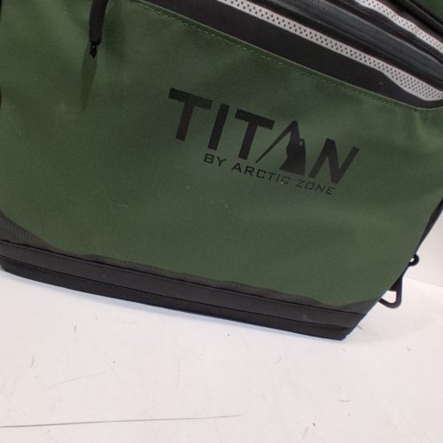 TITAN BY ARCTIC ZONE INSULATED COLLAPSIBLE COOLER WITH CUP HOLDERS - 14" X 10.2" X 13" - GREEN (MODEL: 1740589) image 3