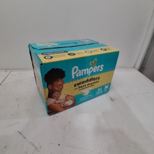 84PK PAMPERS SWADDLERS SIZE - NEWBORN (< 10 LBS) image 2
