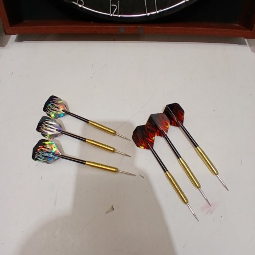 DARTBOARD AND CABINET SET BUNDLE - 18" - BROWN/BLACK (MODEL VDC10) image 3