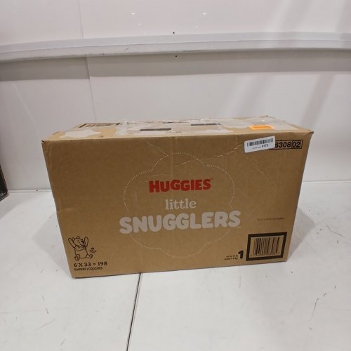 198PK HUGGIES LITTLE SNUGGLERS LUXURY SOFTNESS DISPOSABLE BABY DIAPERS - SIZE 1 image 3