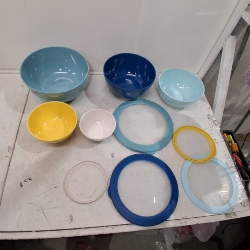 5PC PANDEX MELAMINE BRPA-FREE MIXING BOWL SET WITH LIDS - ASSORTED COLORS (MODEL: 1901780) image 2