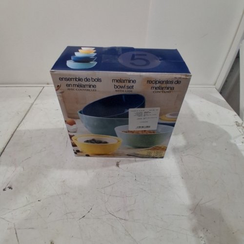 5PC PANDEX MELAMINE BRPA-FREE MIXING BOWL SET WITH LIDS - ASSORTED COLORS (MODEL: 1901780) image 4